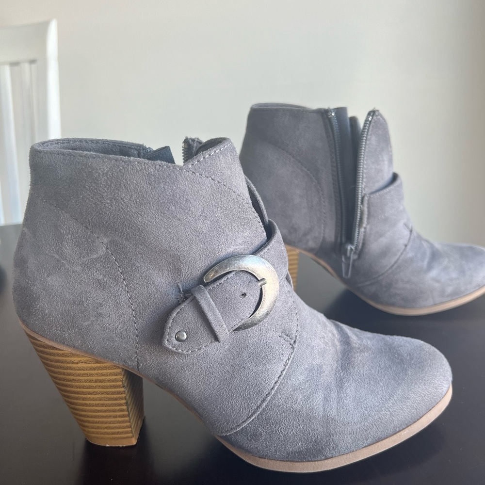 Gray booties